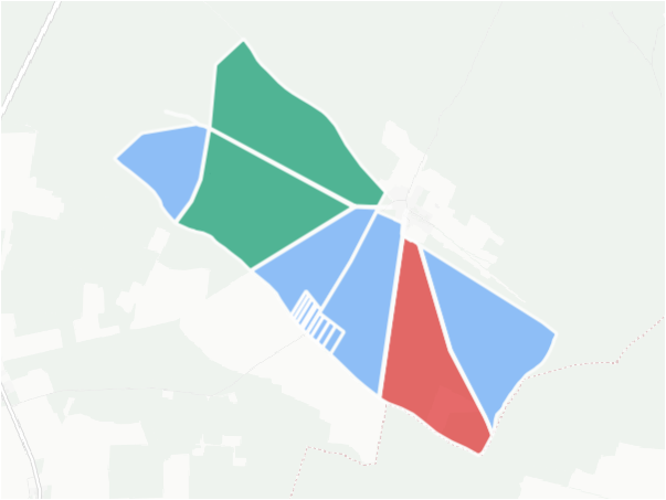 Flurstückskarte für Windpark und Solarpark Projektentwicklung